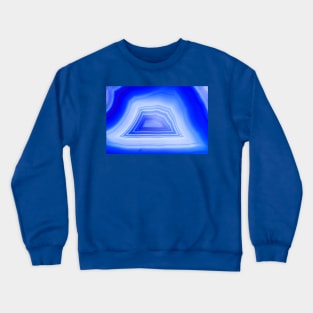 Blue agate mineral super macro Crewneck Sweatshirt